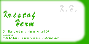 kristof herm business card